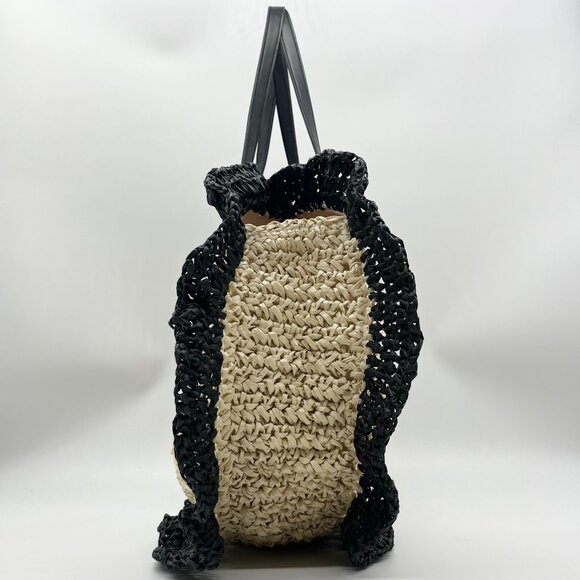 Urban Expressions Natural and Black Indy Tote Bag - Picture 3 of 11